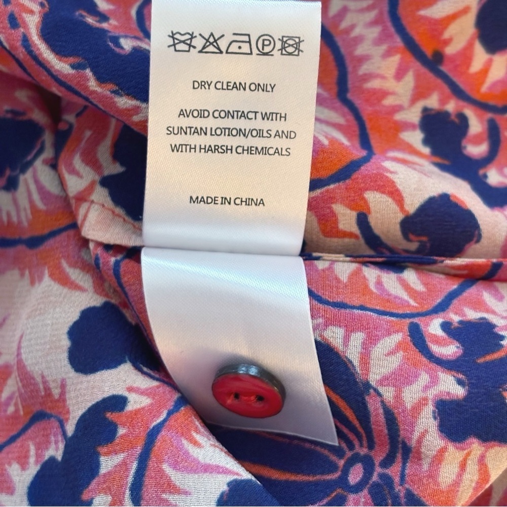 Saloni Vicki Harvest Coral Floral Midi Dress Sz 4 NEW NWT - Picture 9 of 9
